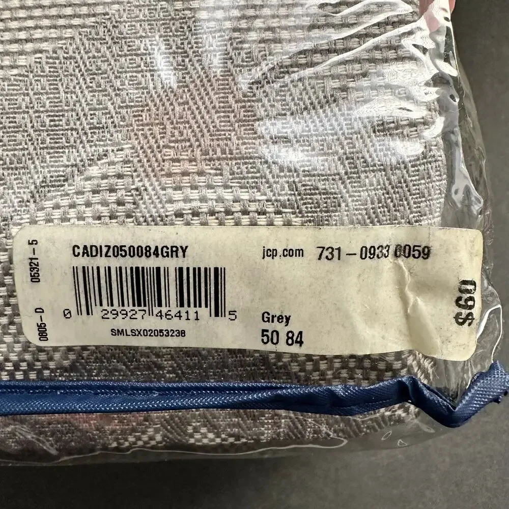 Sun Zero Room Darkening Window Curtain 50x84 Grey Cadiz 1 Grommet Panel